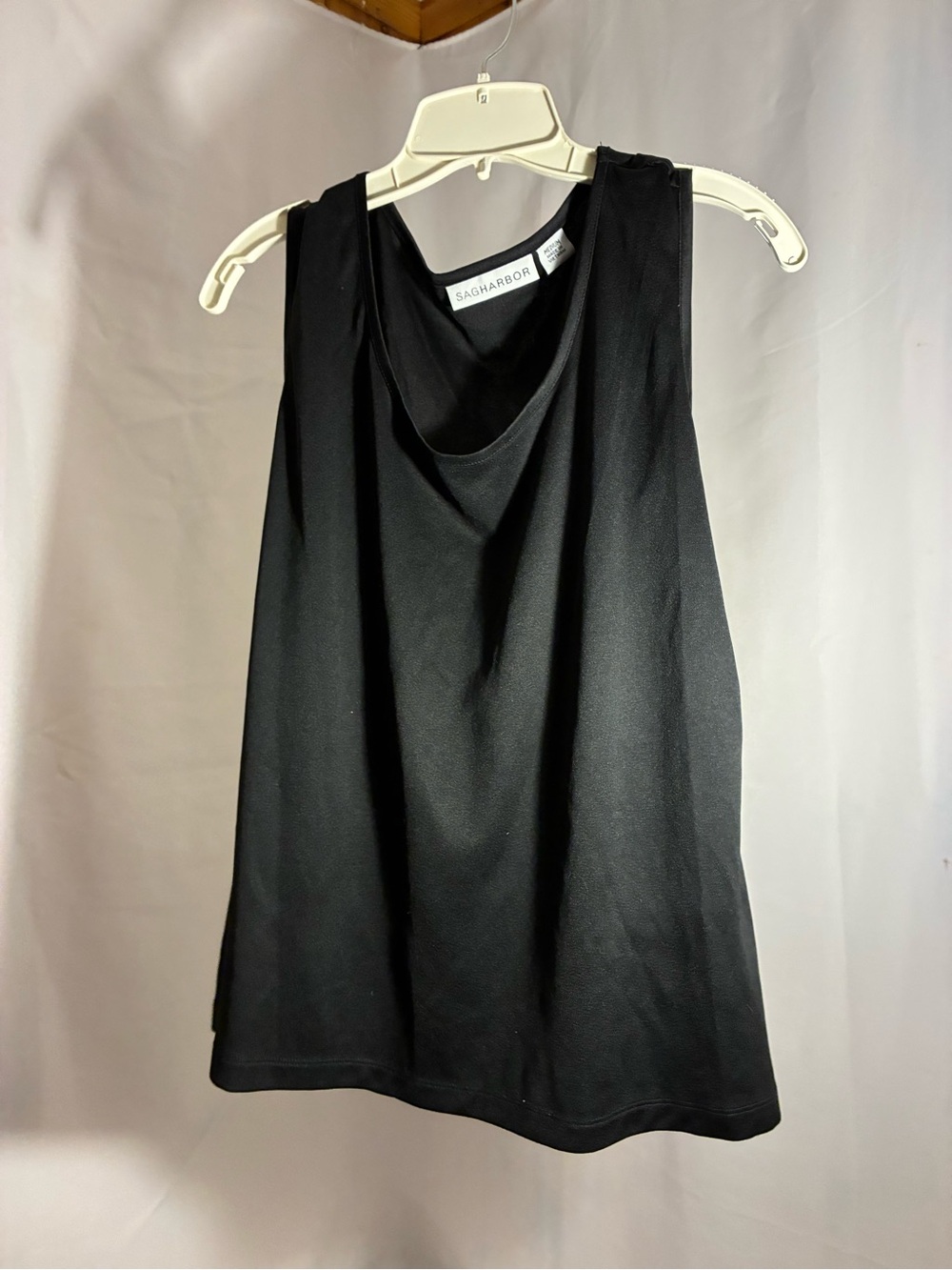 Sag Harbor Black Sleeveless Tank Top
